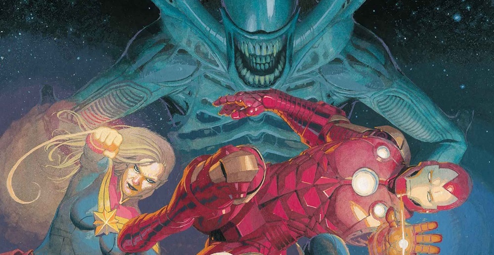 Marvel and 20th Century Studios present “Aliens vs. Avengers” from Hickman and Ribić